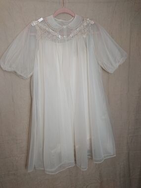 Vintage 60s Van Raalte Babydoll Night Dress Set